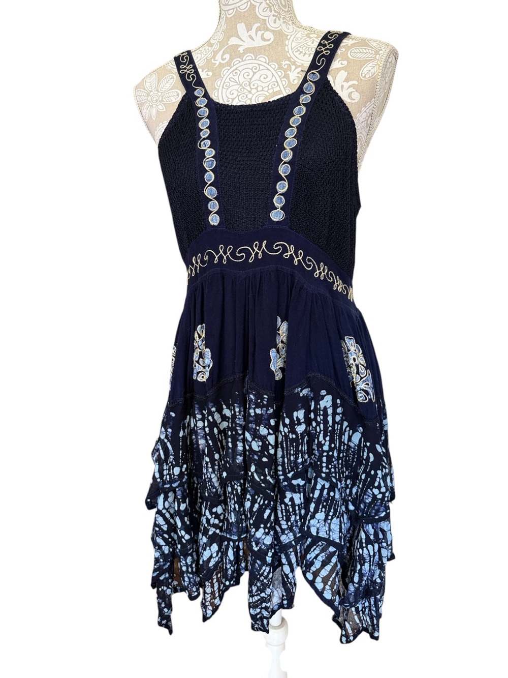 India cotton died sun dress